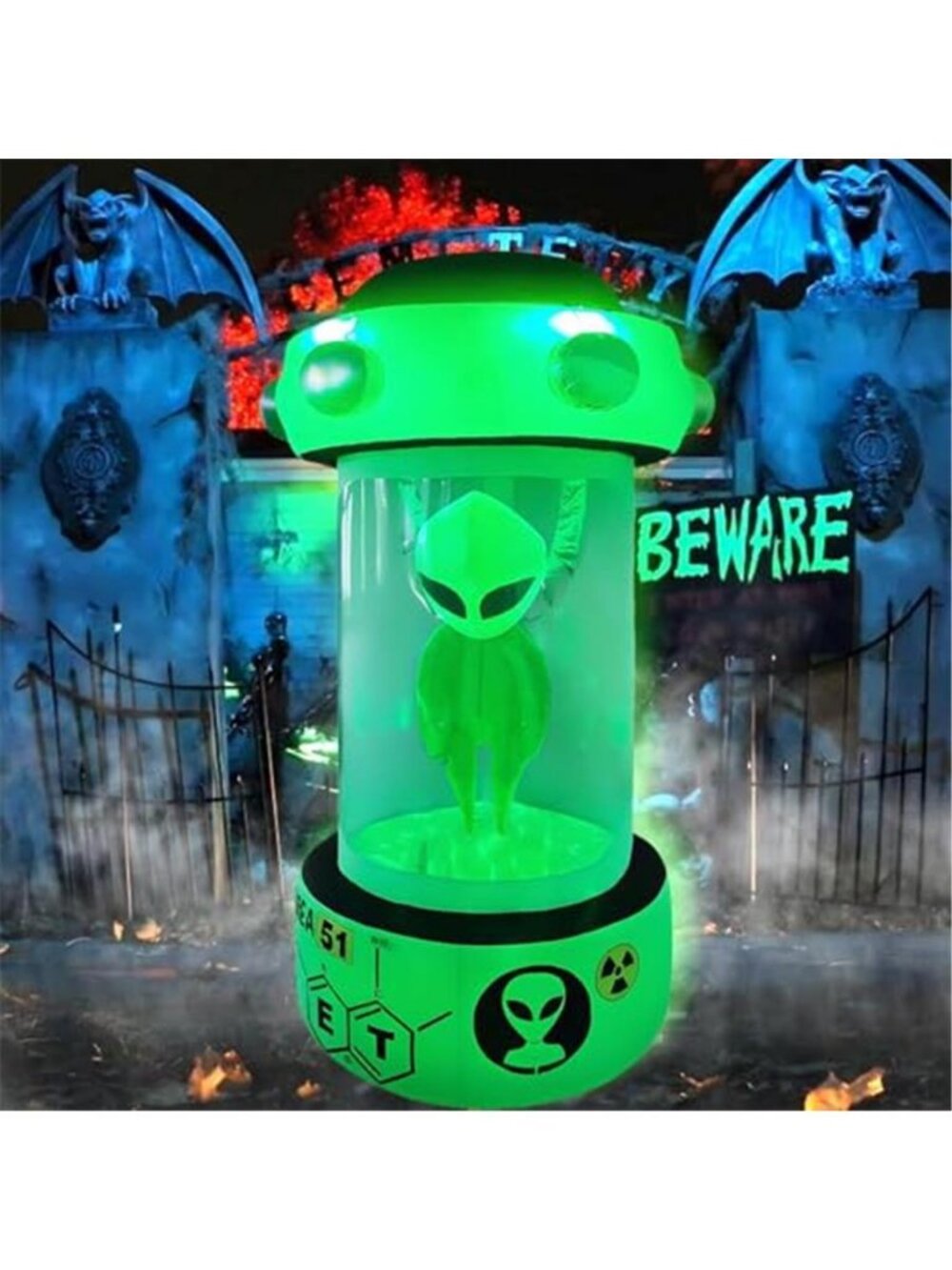 8 FT Alien Halloween Inflatables Outdoor Decorations